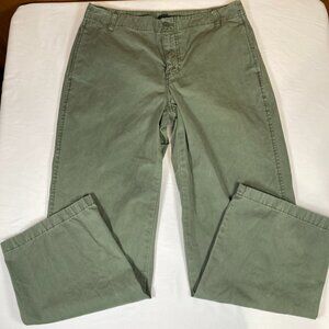 J. Crew Sailor Heritage Chino BP499 Pants Women's 29 Green 100% Cotton